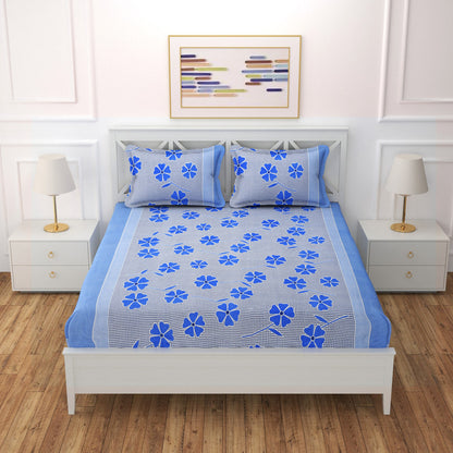 Microfiber Double Bedsheet With Two Pillow Covers