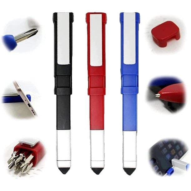 Pen-Shaped Phone Holder with Screwdriver Set Multifunction 6 in 1 Tech Tool Pen, Pen-Shaped Phone Holder with Screwdriver Set