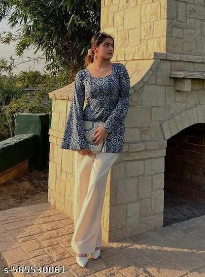 Stylish Most trendy Printed Kurti for girls and women